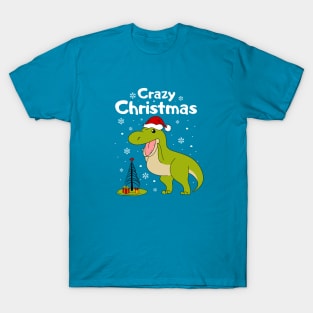 Dinosaur and сhristmas tree T-Shirt